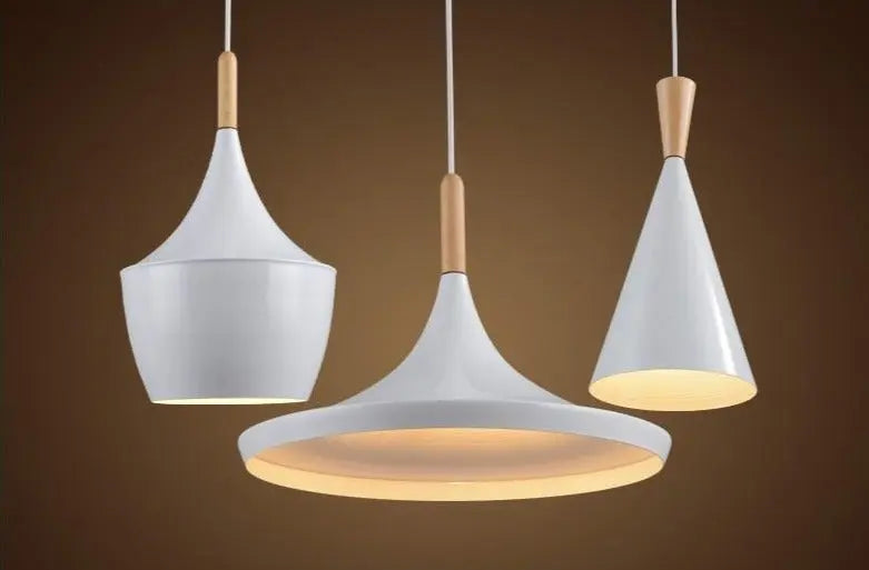 Iron Pendant Light E27 3 Shapes Lantern Funnel Cone