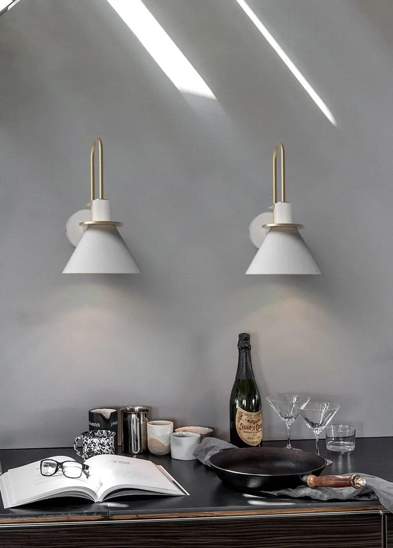 Nordic Adjustable Angled Wall Light Metal E27 — Swivel Head, 30×18 cm