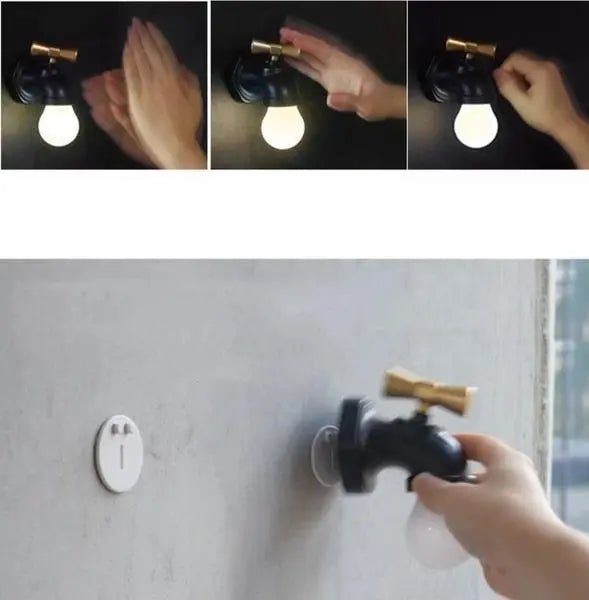 Tap Shape Night Light with Sound Sensor and Rechargeable Battery