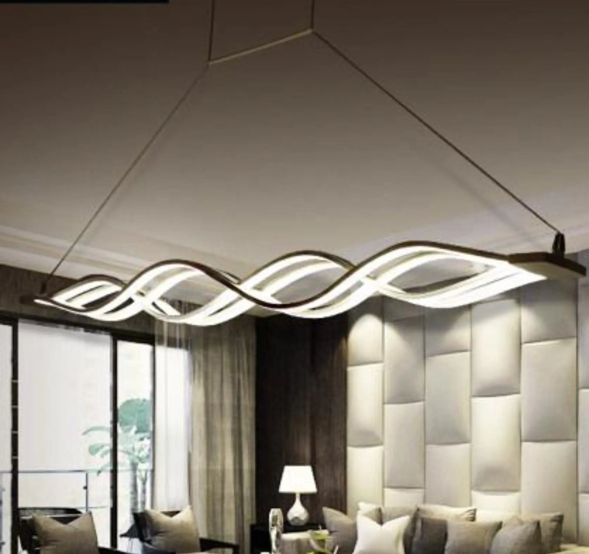 LED Wave Chandelier Aluminium Dimmable