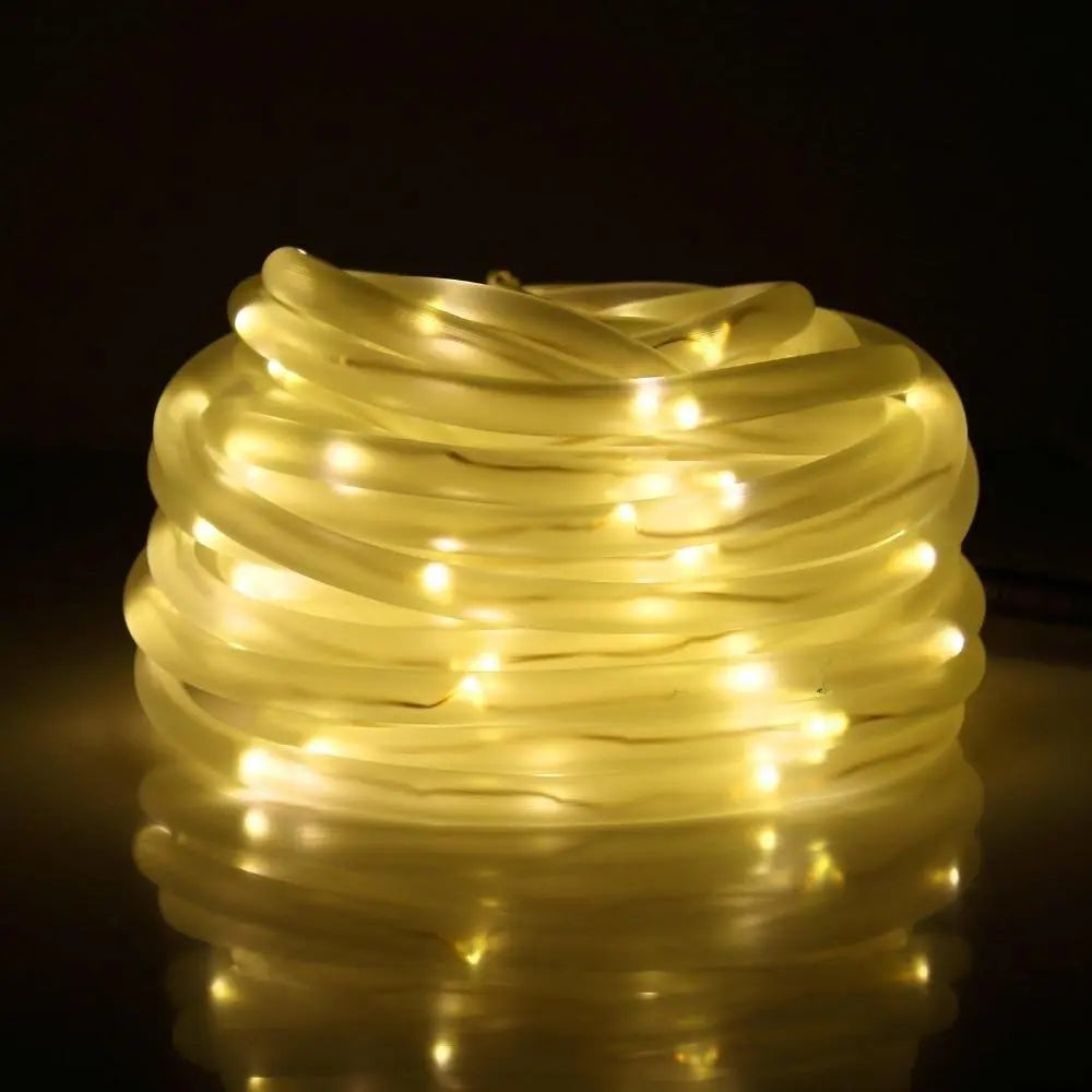 Solar Tube String Lights, IP44, 14h, 5 Colours, 7–22m