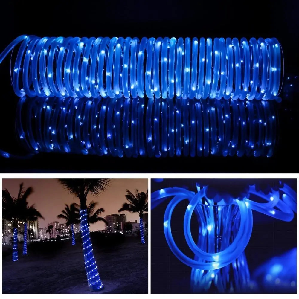 Solar Tube String Lights, IP44, 14h, 5 Colours, 7–22m