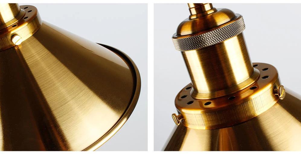Industrial Brass Wall Light Hand-Finished Metal E27 Max 40W
