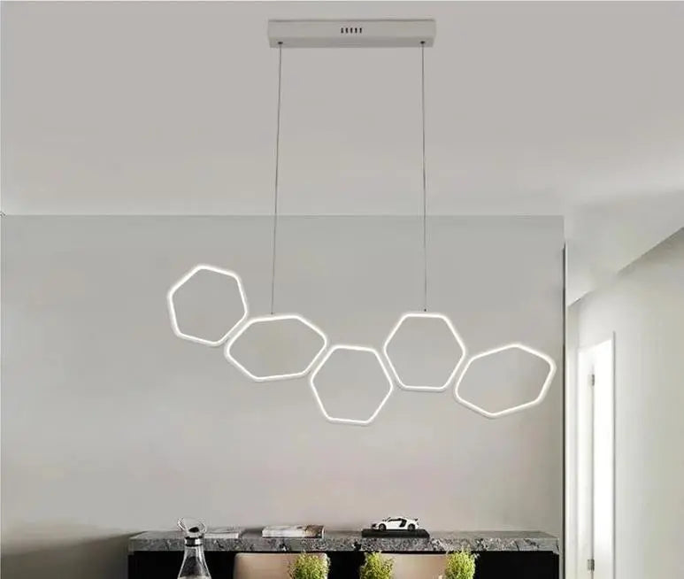 Art Deco LED Chandelier Acrylic Aluminium 3 Sizes Dimmable