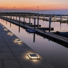 Solar In-Ground Recessed Light, IP67, Walkable, Twilight Sensor, Stainless Steel
