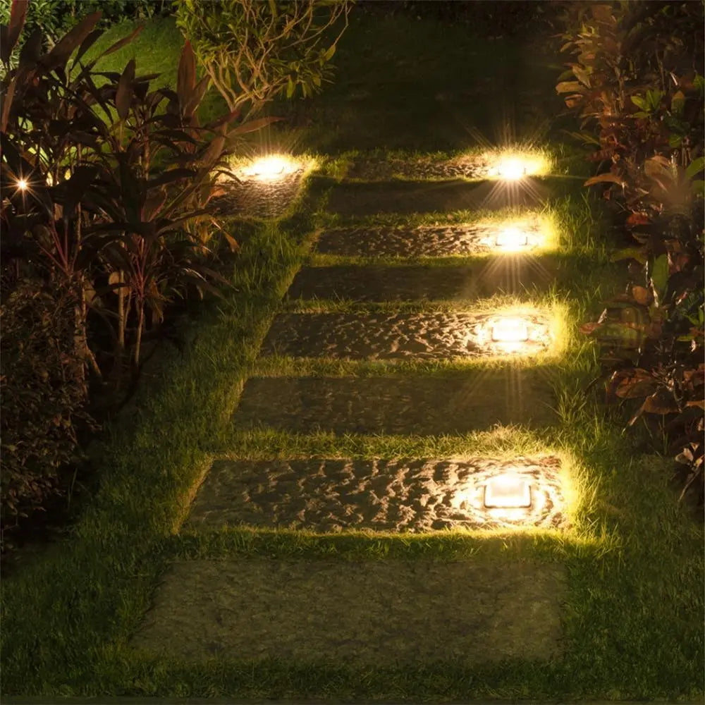 Solar In-Ground Recessed Light, IP67, Walkable, Twilight Sensor, Stainless Steel