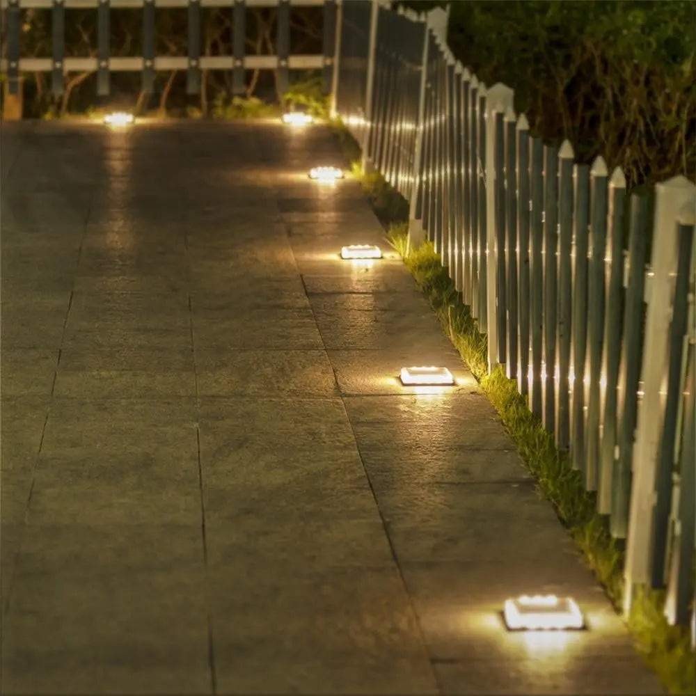 Solar In-Ground Recessed Light, IP67, Walkable, Twilight Sensor, Stainless Steel