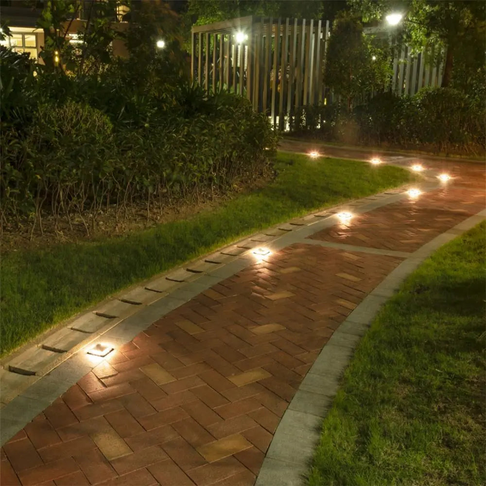 Solar In-Ground Recessed Light, IP67, Walkable, Twilight Sensor, Stainless Steel