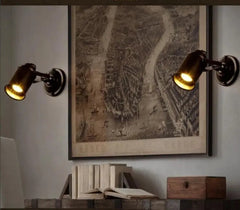 Industrial Adjustable Wall Light Metal E27 — 180° Swivel, Black or White