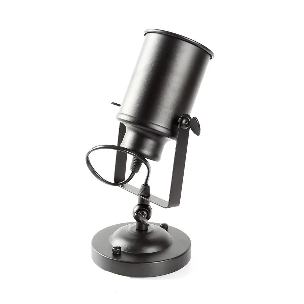 Industrial Adjustable Wall Light Metal E27 — 180° Swivel, Black or White