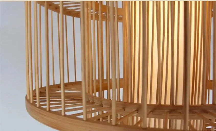 Bamboo Pendant Light E27 Dome Round or Lantern 8 Sizes