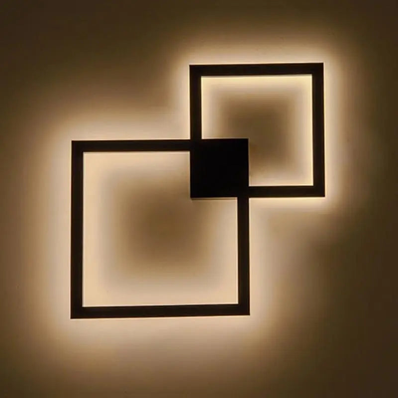 Modern Square Wall Light Integrated LED — Black / White