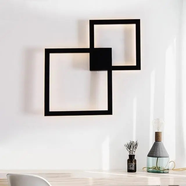 Modern Square Wall Light Integrated LED — Black / White