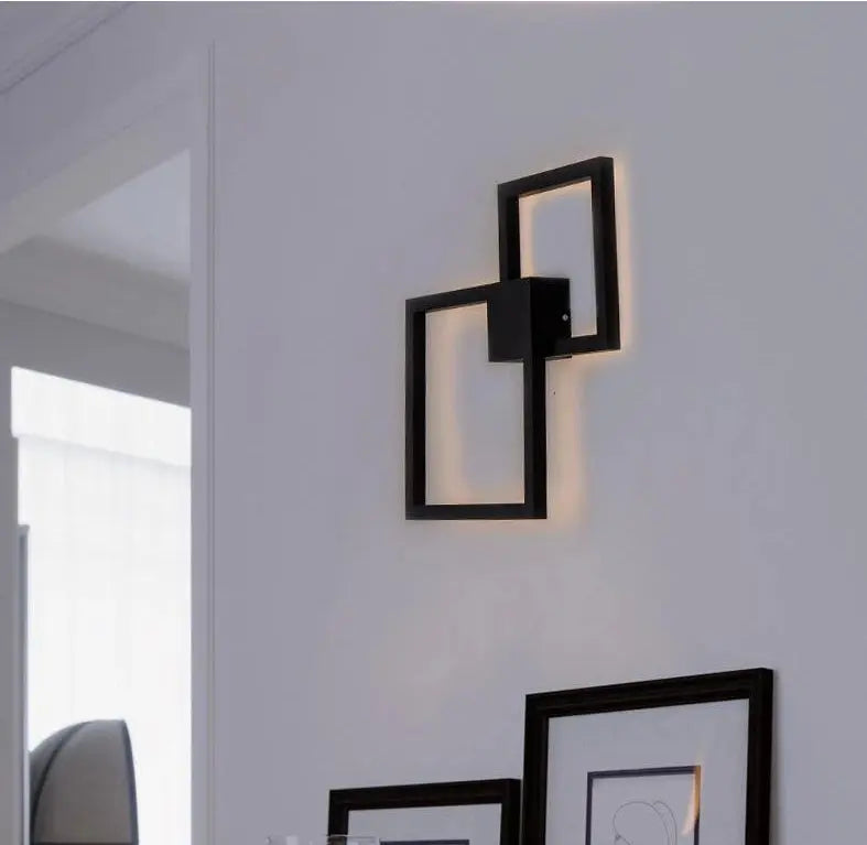 Modern Square Wall Light Integrated LED — Black / White