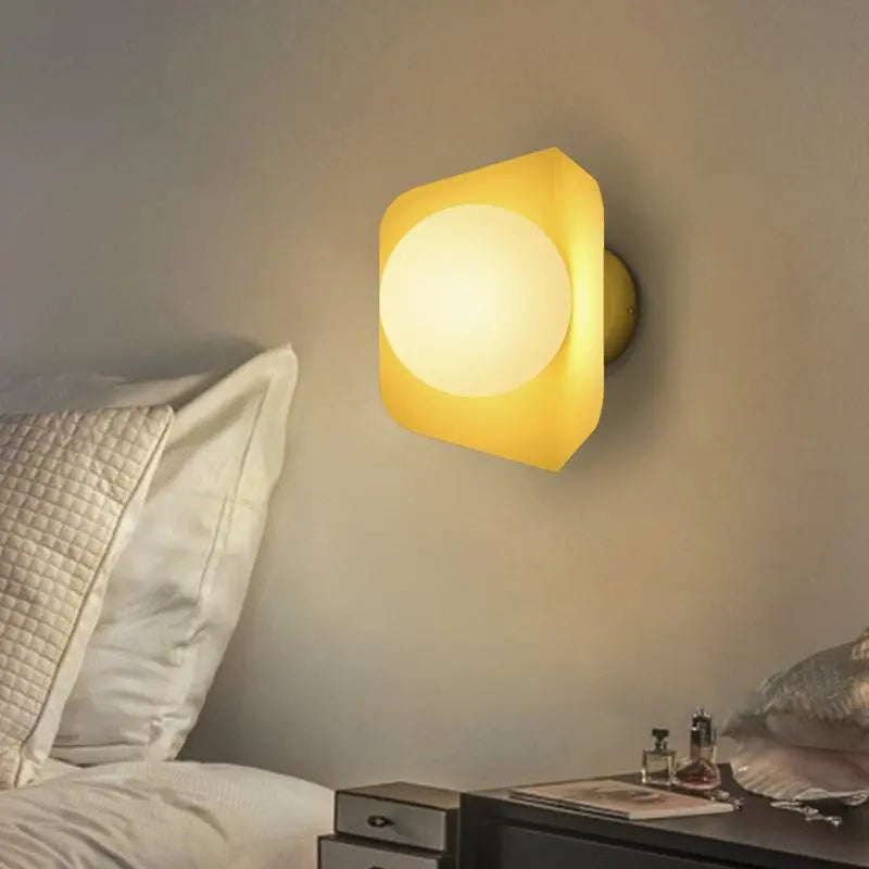 Candy Nordic Wall Light Iron Acrylic LED Grey Pink Yellow Green