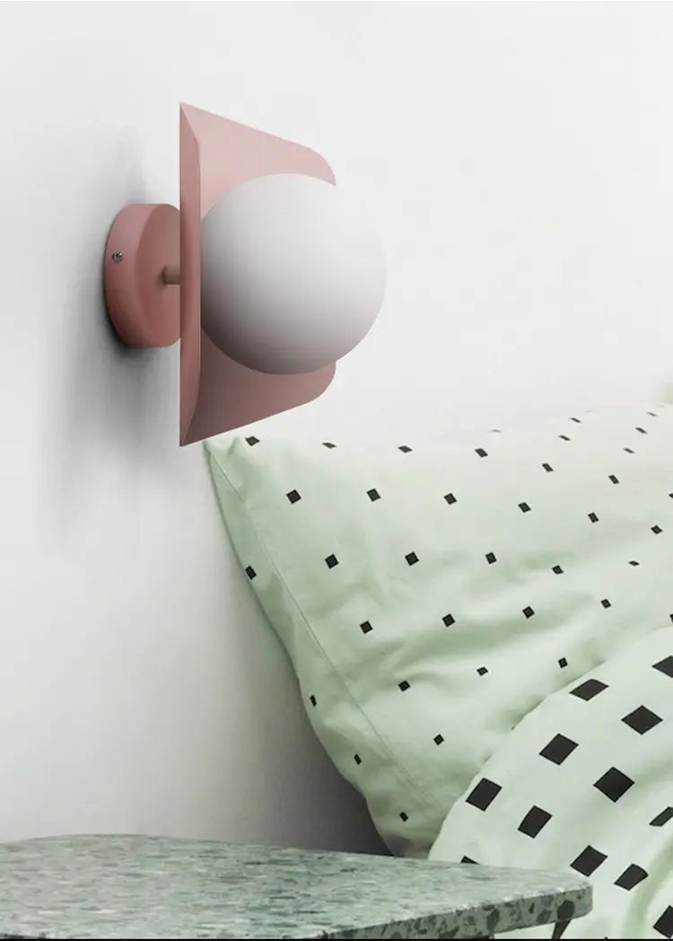 Candy Nordic Wall Light Iron Acrylic LED Grey Pink Yellow Green