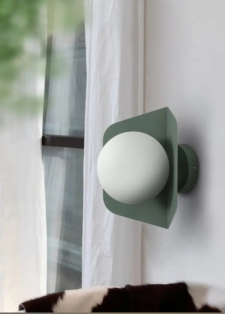 Candy Nordic Wall Light Iron Acrylic LED Grey Pink Yellow Green