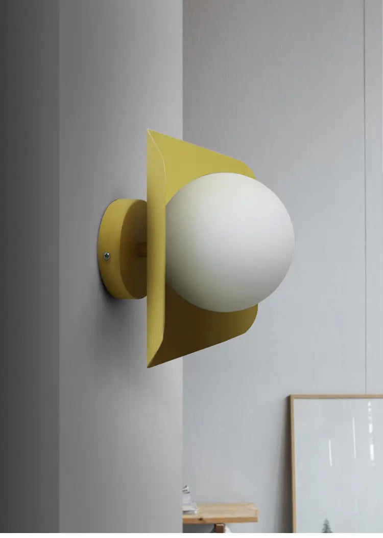 Candy Nordic Wall Light Iron Acrylic LED Grey Pink Yellow Green