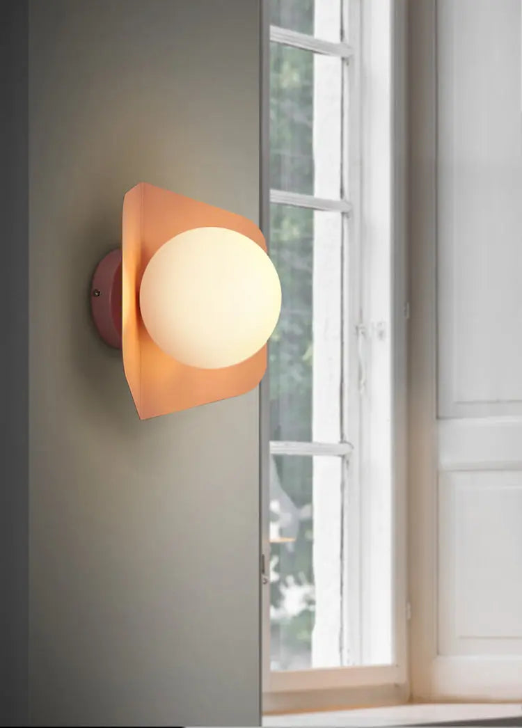 Candy Nordic Wall Light Iron Acrylic LED Grey Pink Yellow Green