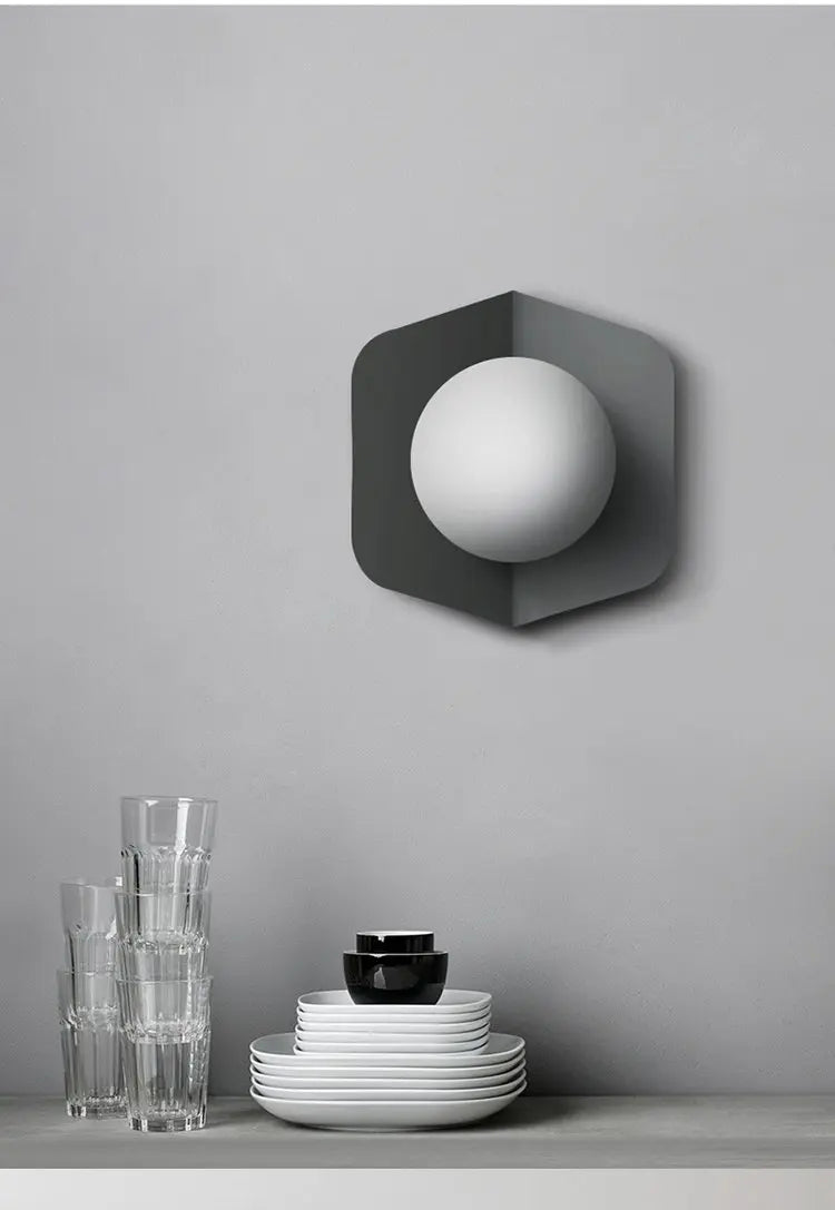Candy Nordic Wall Light Iron Acrylic LED Grey Pink Yellow Green