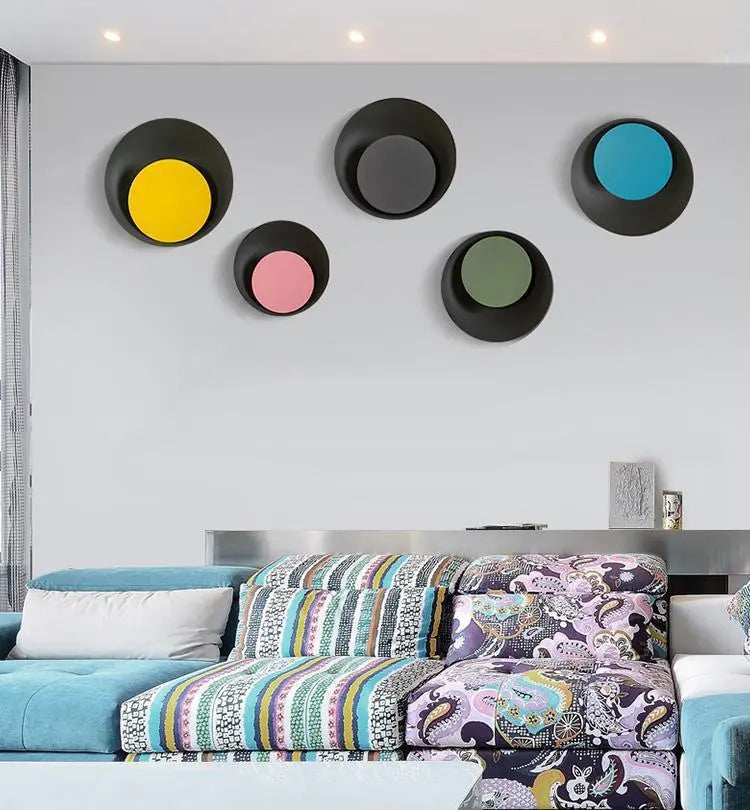 Macaroon Moon LED Wall Light Metal Acrylic IP44