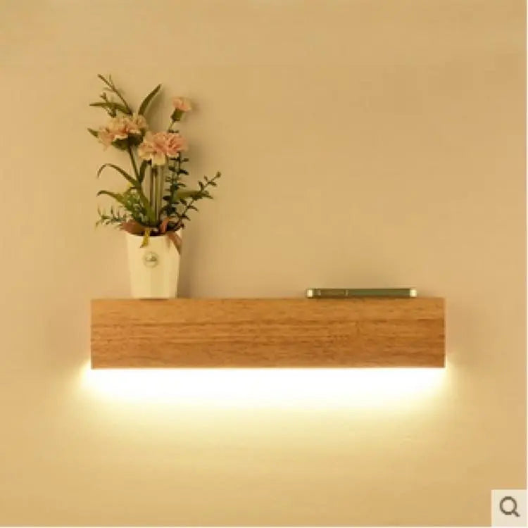 Oak Shelf Wall Light Integrated LED 40 cm 220V