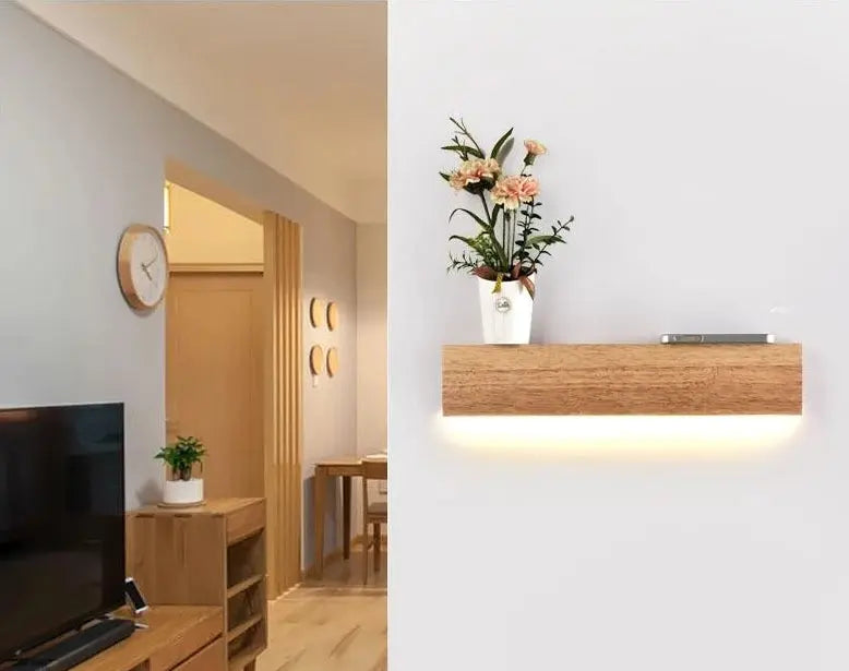Oak Shelf Wall Light Integrated LED 40 cm 220V