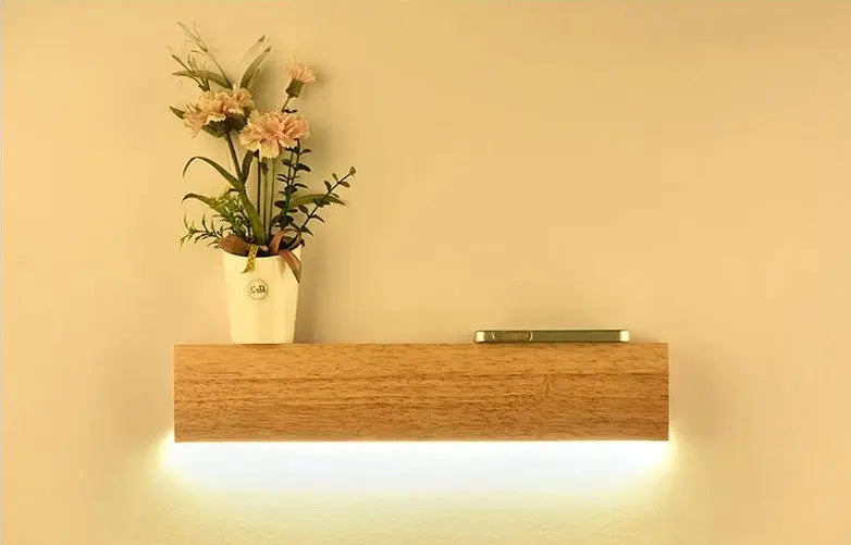 Oak Shelf Wall Light Integrated LED 40 cm 220V