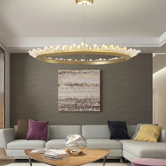 Modern Crystal LED Chandelier Iron Gold Black 60cm 80cm