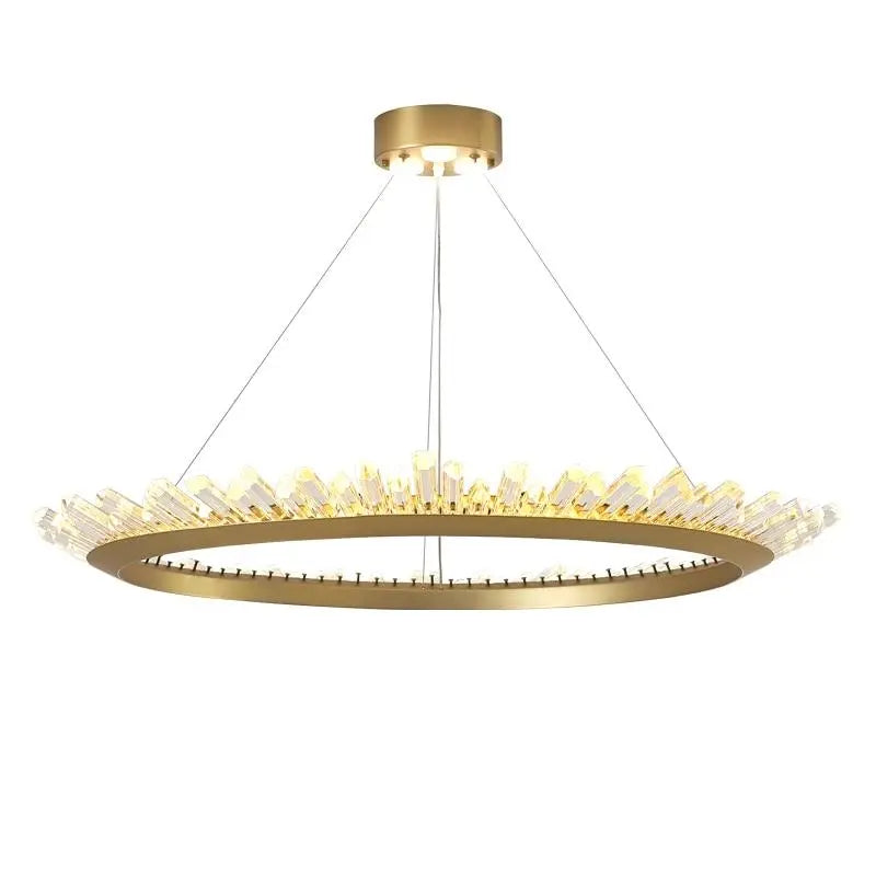 Modern Crystal LED Chandelier Iron Gold Black 60cm 80cm