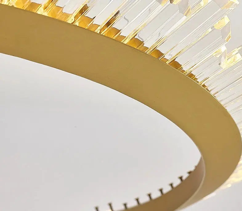 Modern Crystal LED Chandelier Iron Gold Black 60cm 80cm