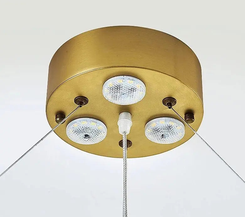 Modern Crystal LED Chandelier Iron Gold Black 60cm 80cm