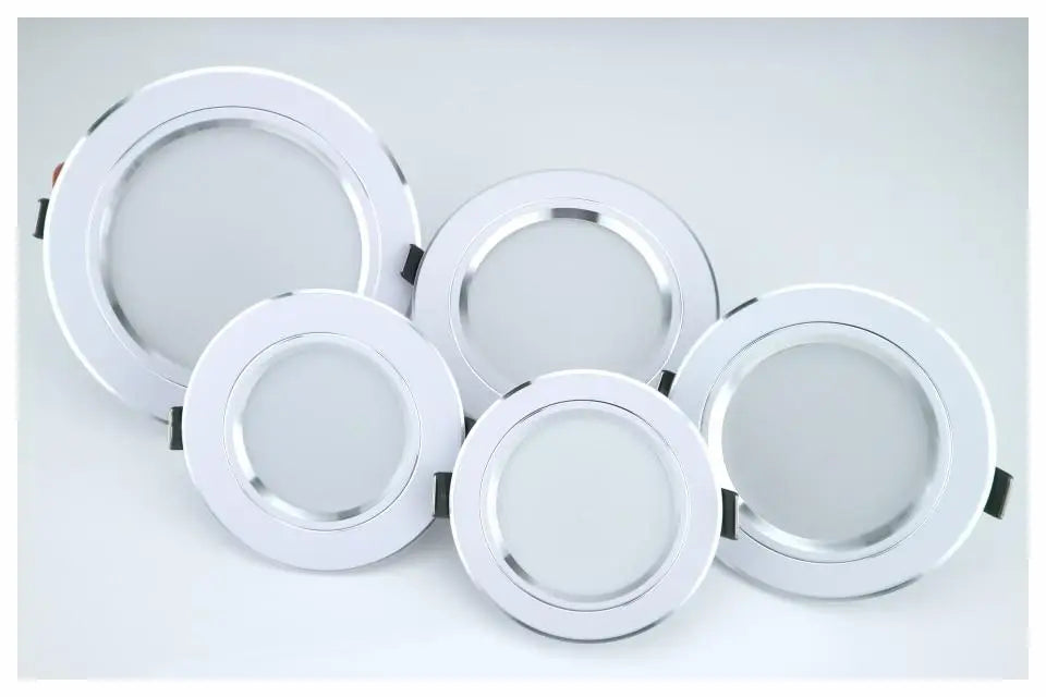 Recessed Round LED Ceiling Light, 5–18W, Gold/White/Silver, Cool & Warm White