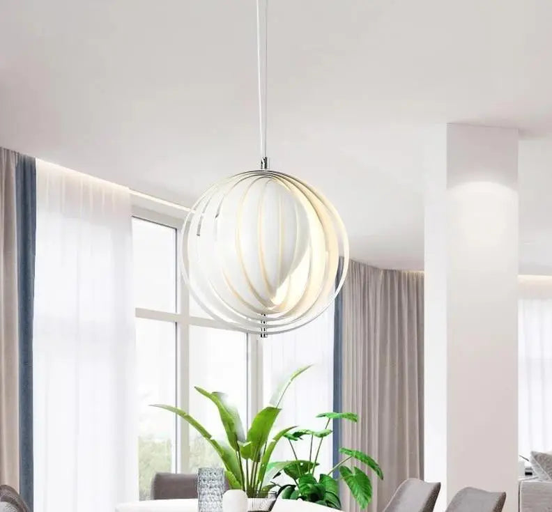 Modern Vintage Pendant Light Wood Iron E27 35–43 cm