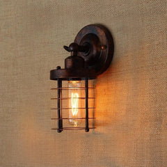 Vintage Industrial Wall Light 180° Adjustable E27 — 4 Versions Patina & Black