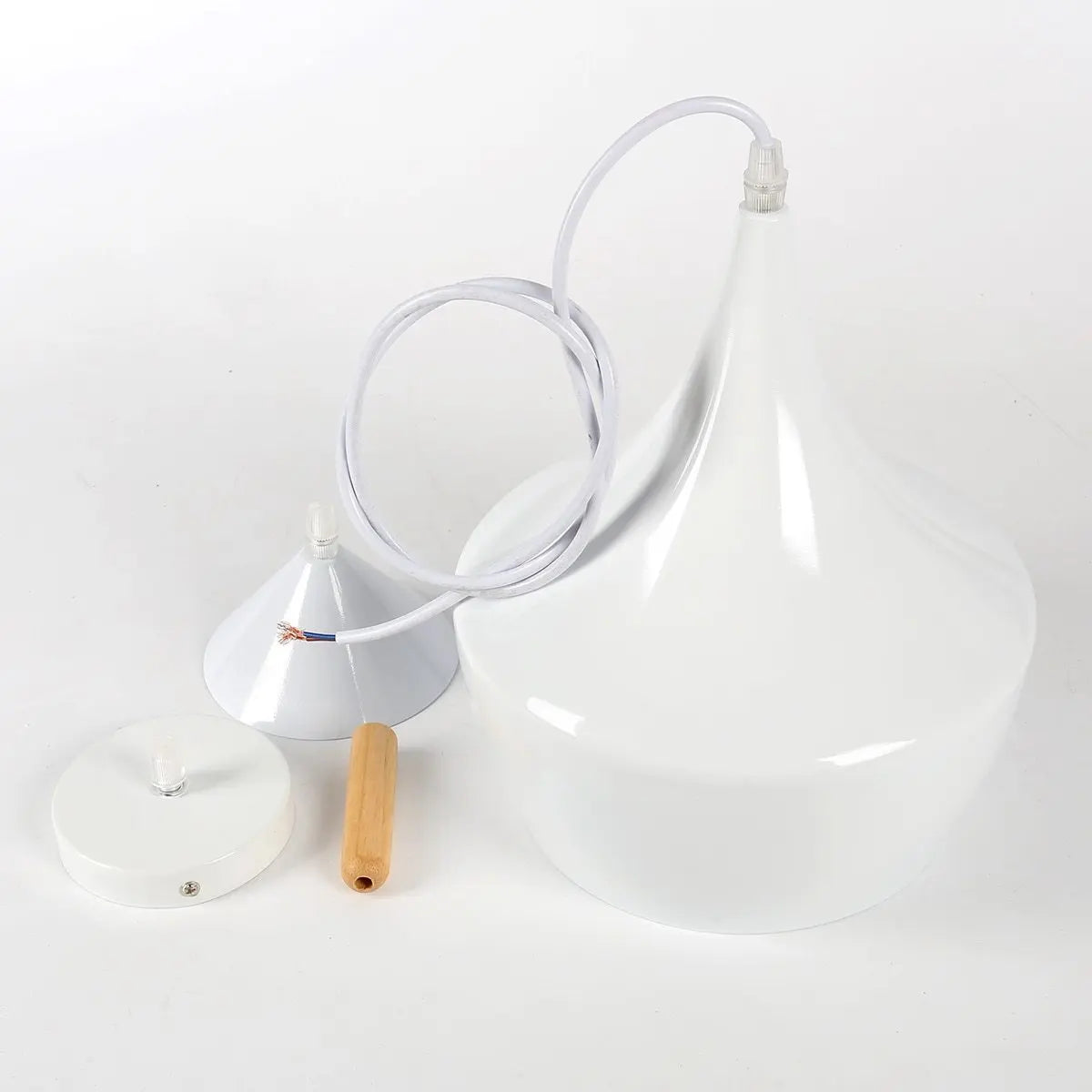 Iron Pendant Light E27 3 Shapes Lantern Funnel Cone