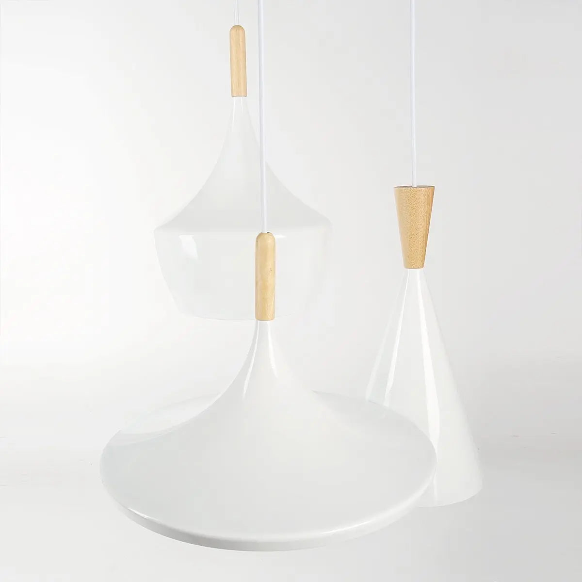 Iron Pendant Light E27 3 Shapes Lantern Funnel Cone