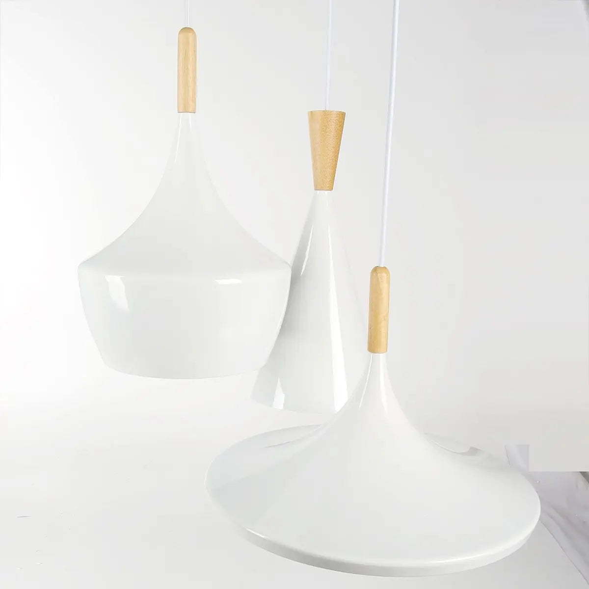 Iron Pendant Light E27 3 Shapes Lantern Funnel Cone