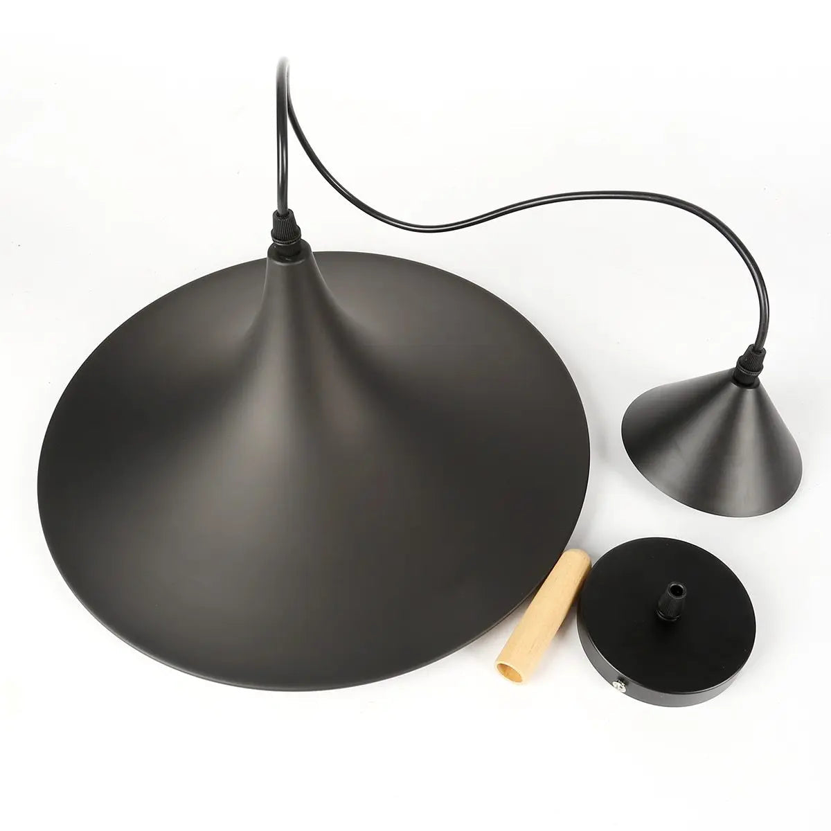 Iron Pendant Light E27 3 Shapes Lantern Funnel Cone