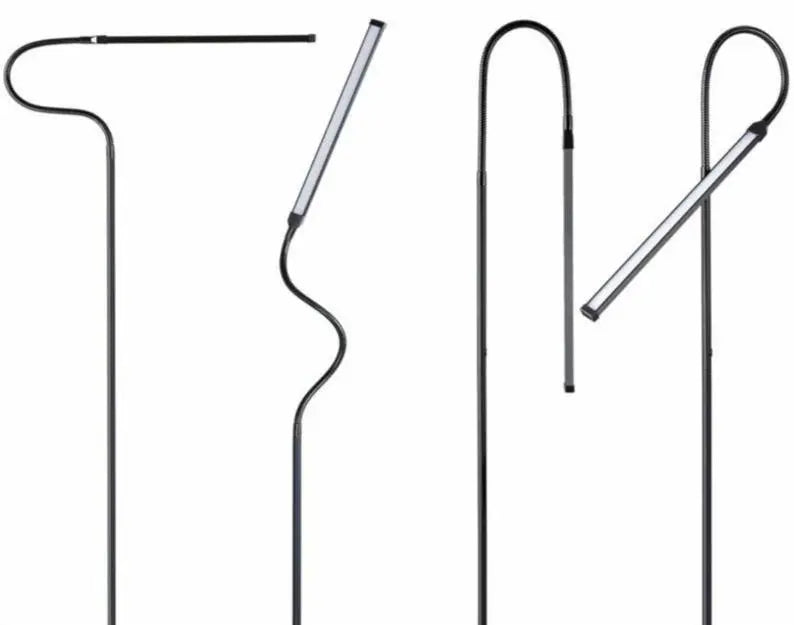Minimalist Floor Lamp Aluminium USB LED 360° White or Black