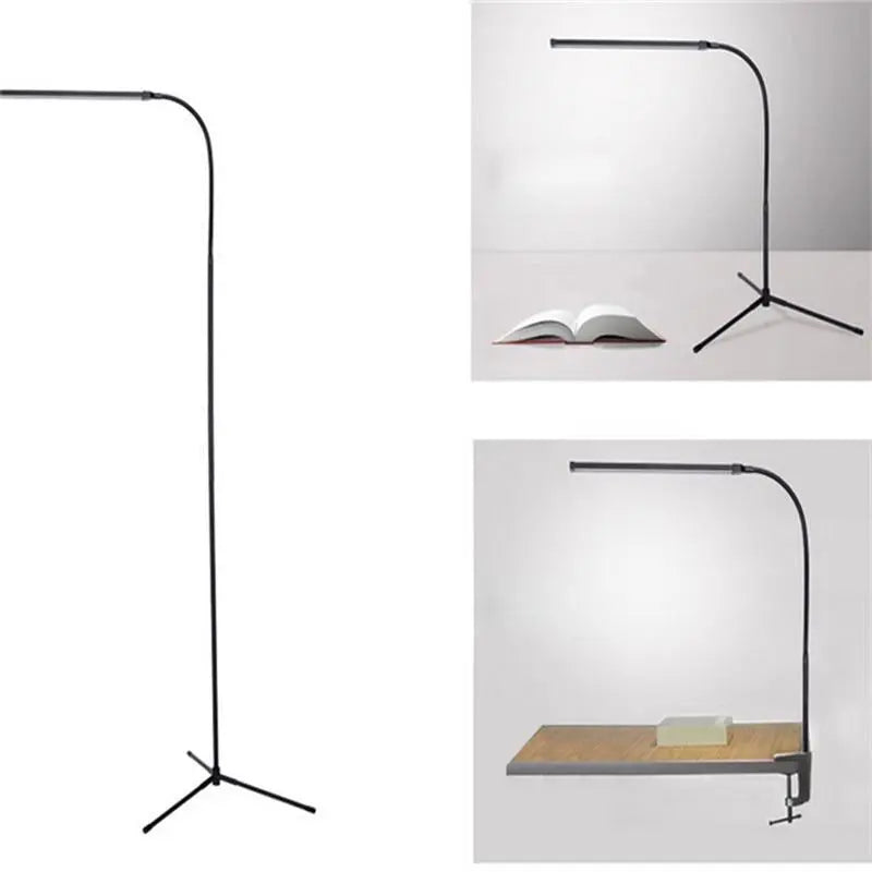 Minimalist Floor Lamp Aluminium USB LED 360° White or Black