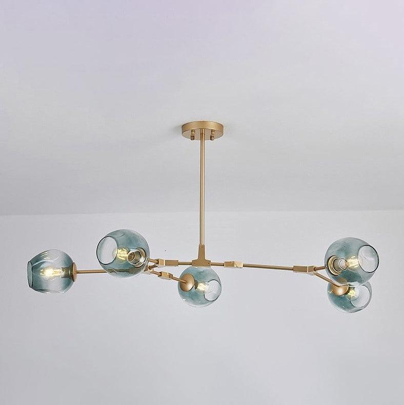 Adjustable Industrial Ceiling Light E27 5 to 12 Arms Black or Gold