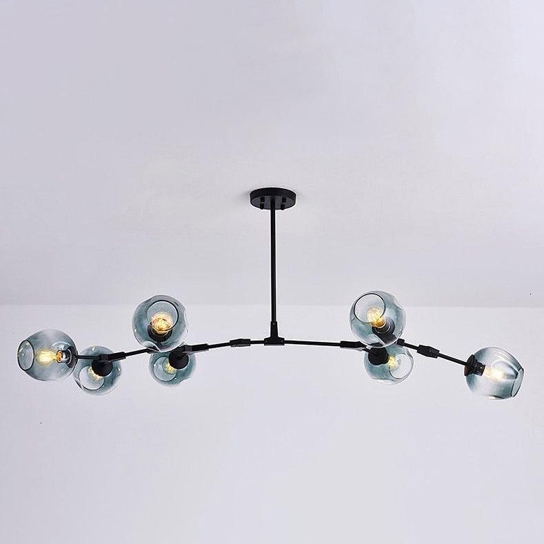 Adjustable Industrial Ceiling Light E27 5 to 12 Arms Black or Gold