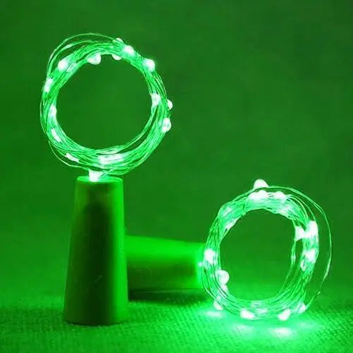 LED Wine Bottle Fairy Lights, Battery, Copper Wire, 7 Colours