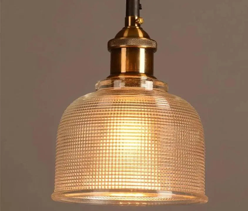 Coloured Glass Pendant Light Retro Style