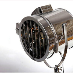 Industrial Cinema Projector Floor Lamp Wood Unfinished Steel E27