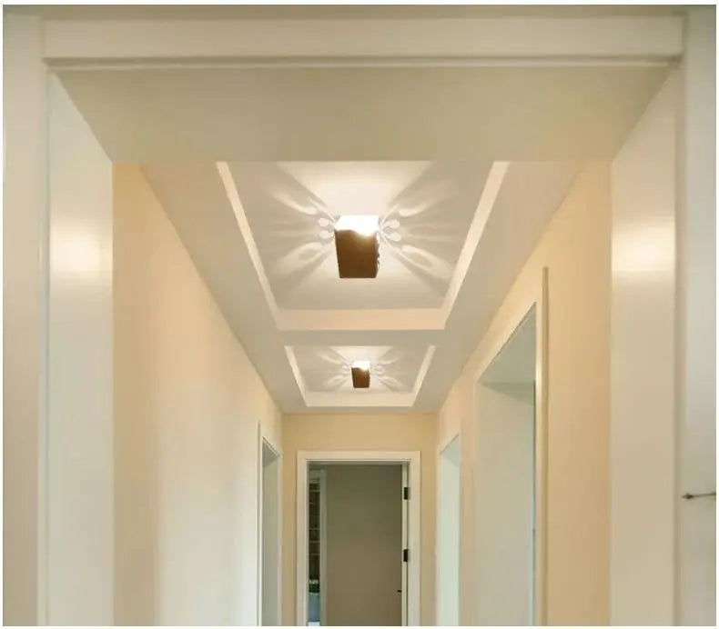Butterfly Wing Wall Light Aluminium LED — White, Warm White or Green Light, Remote Control
