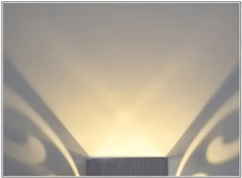 Butterfly Wing Wall Light Aluminium LED — White, Warm White or Green Light, Remote Control