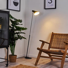 Industrial Design Floor Lamp Black Thermolacquered Metal E27 160 cm