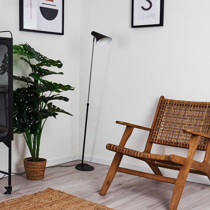 Industrial Design Floor Lamp Black Thermolacquered Metal E27 160 cm